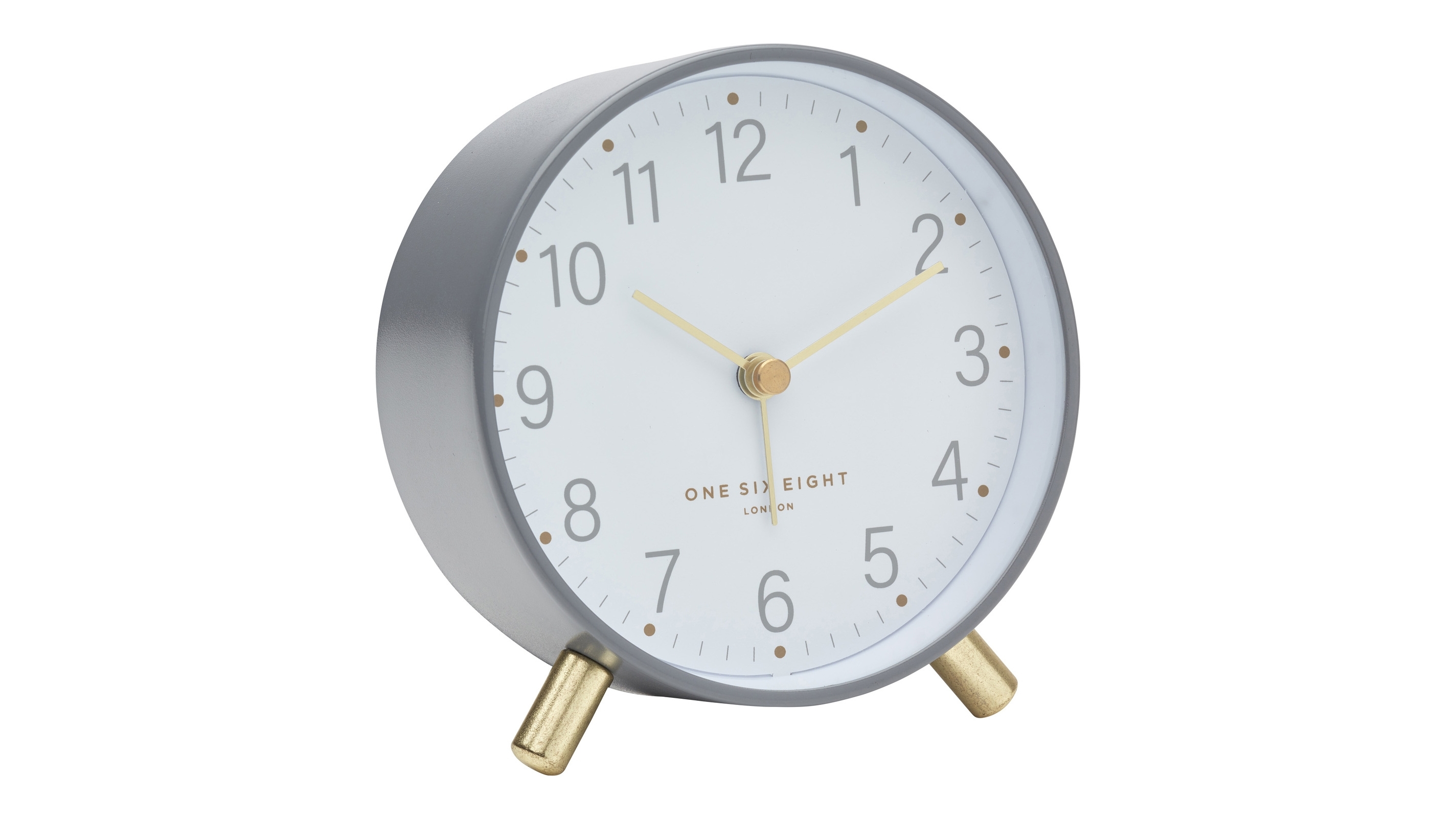 One Six Eight London Maisie Silent Alarm Clock - Grey
