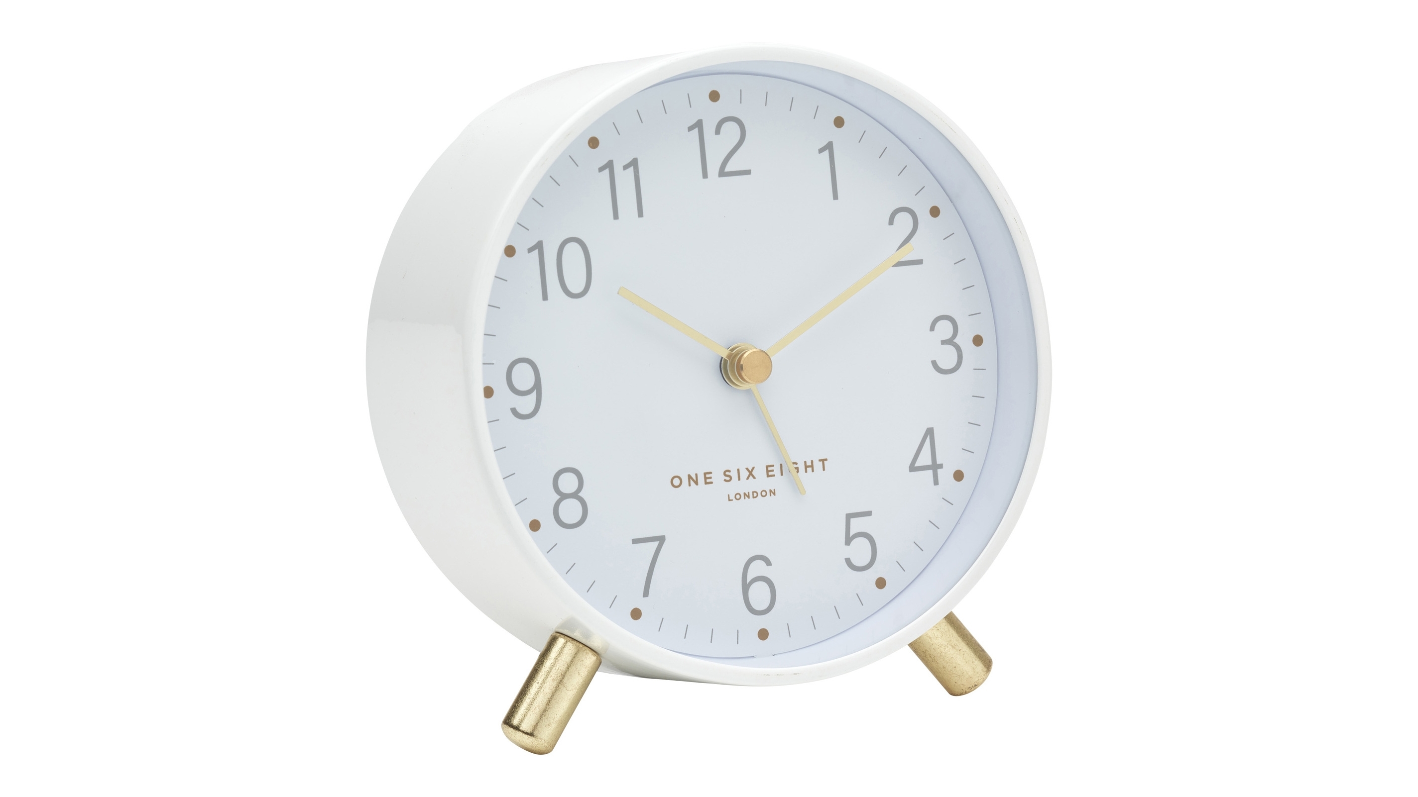 One Six Eight London Maisie Silent Alarm Clock - White