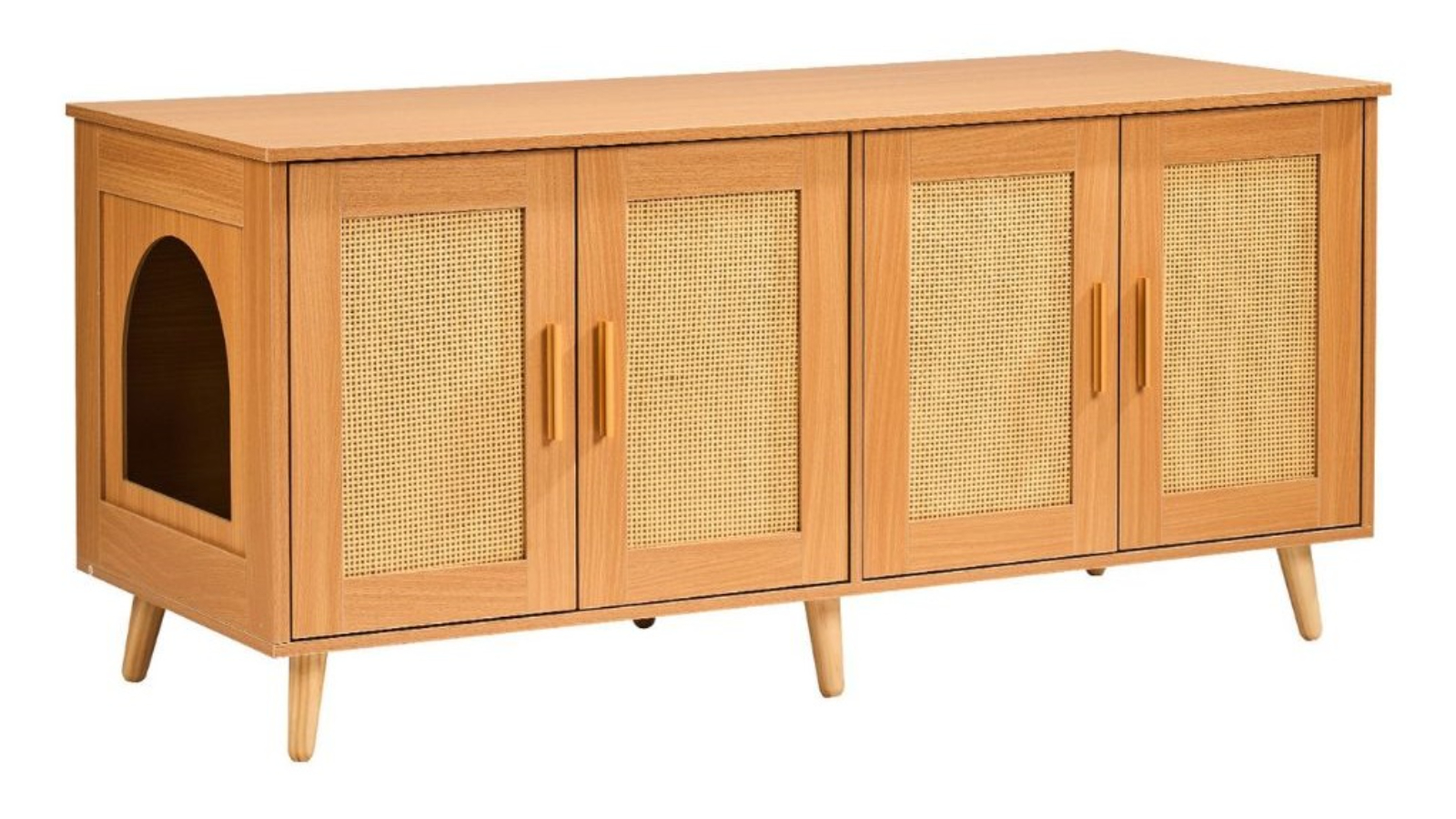 Hansona 47.2inch Enclosure Cat Litter Box - Beige