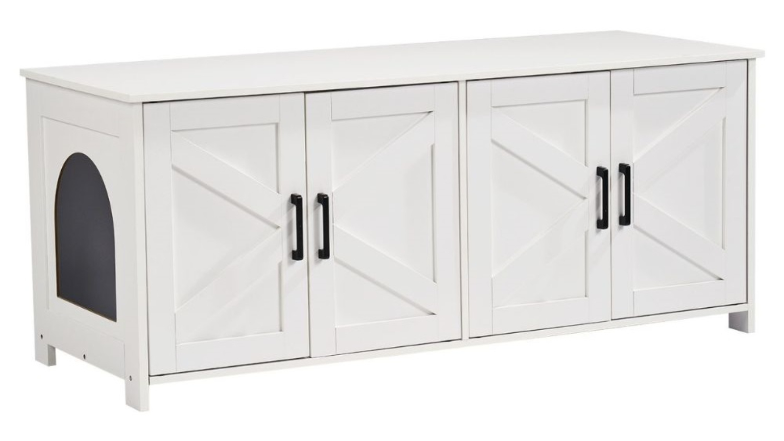 Hansona 47.2inch Enclosure Cat Litter Box - White