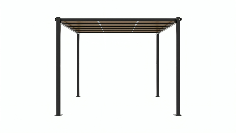 vidaXL Anthracite Aluminium Garden Gazebo - 300 x 300cm