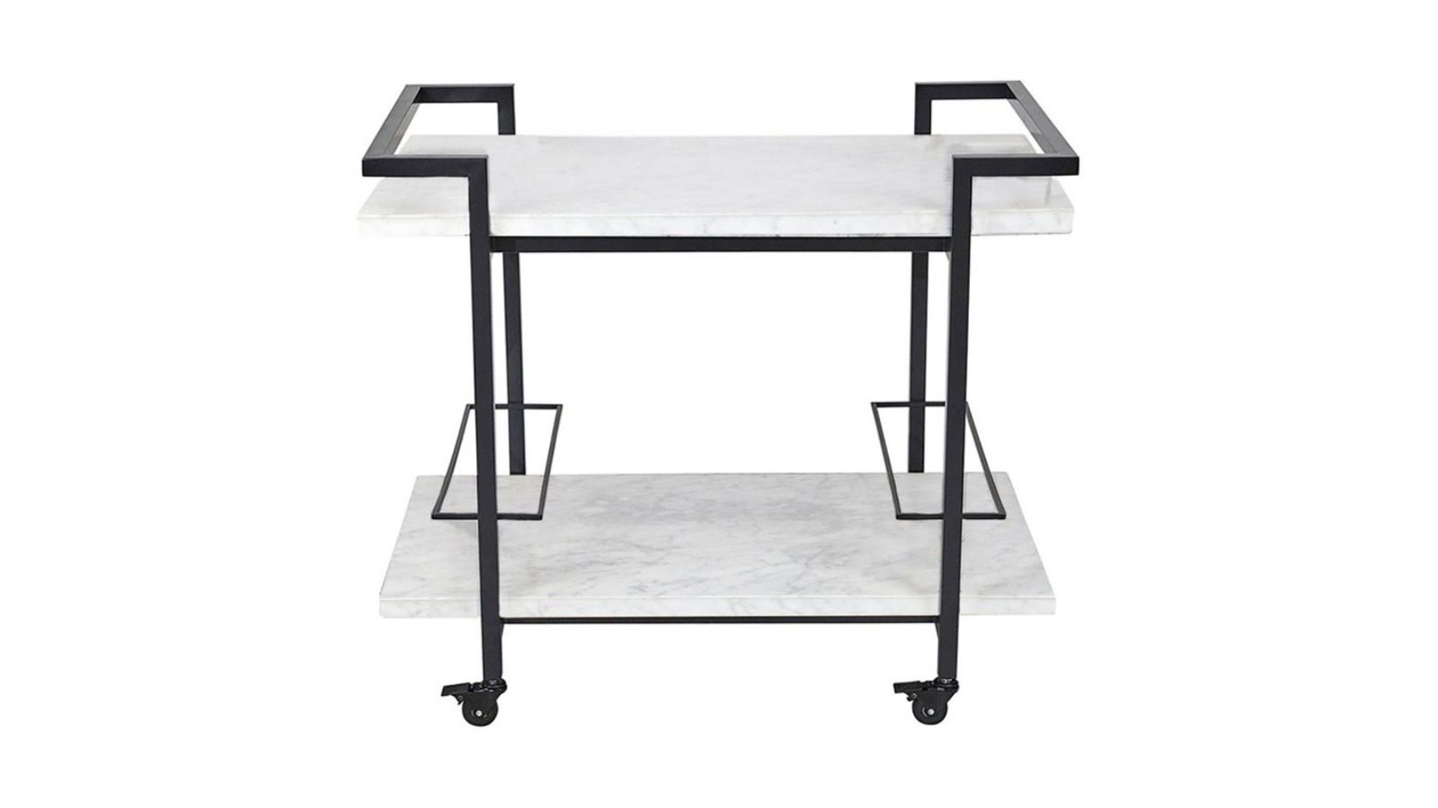 Cafe Lighting & Living Franklin Marble Bar Cart - Black