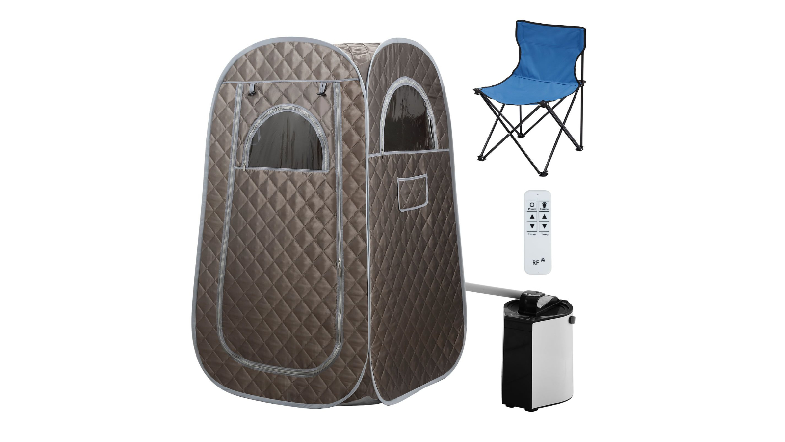 Maxkon Foldable Steam Sauna Tent with Chair and Remote Control