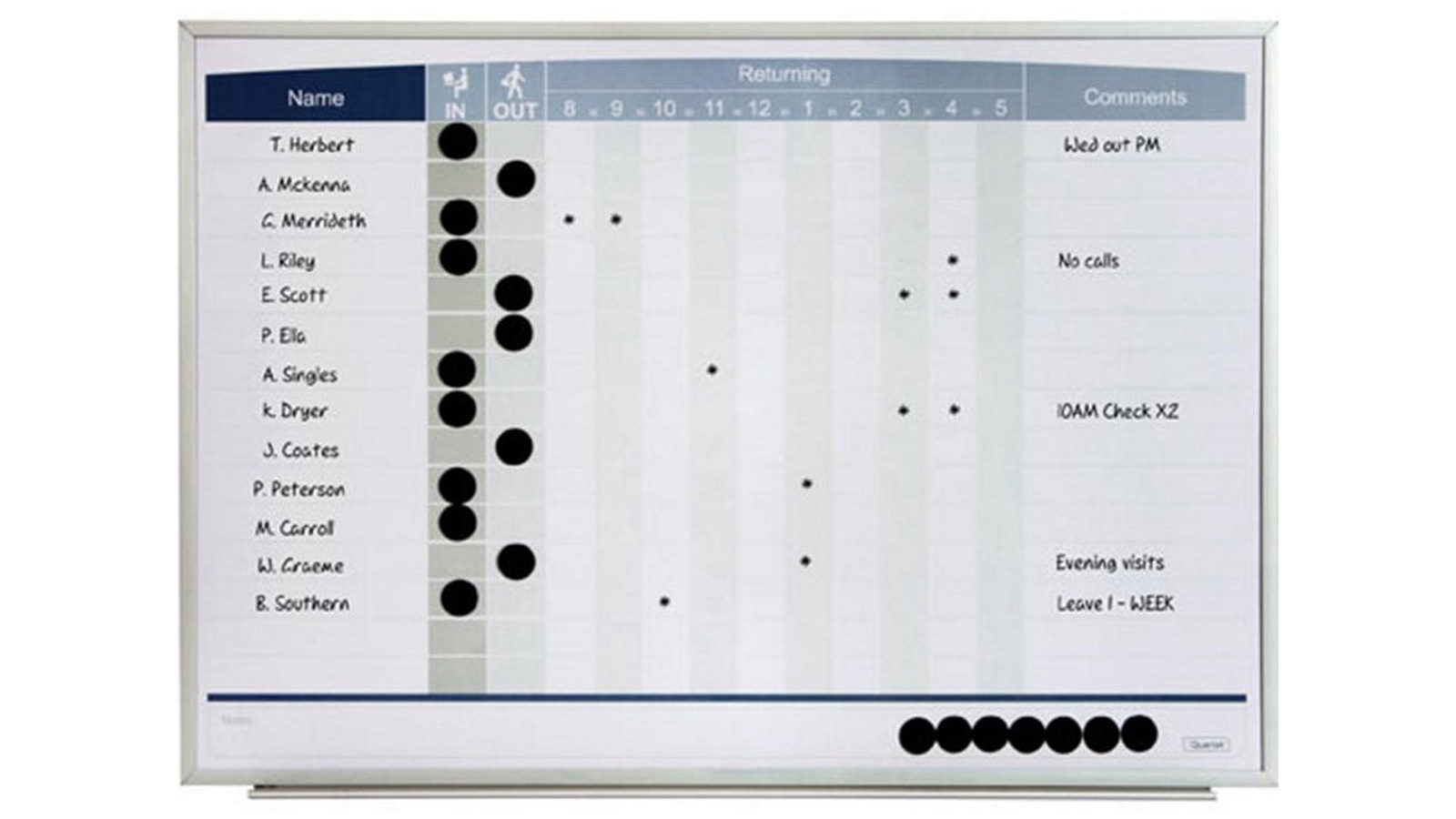 Quartet 58 x 41cm In/Out Whiteboard Planner Organiser