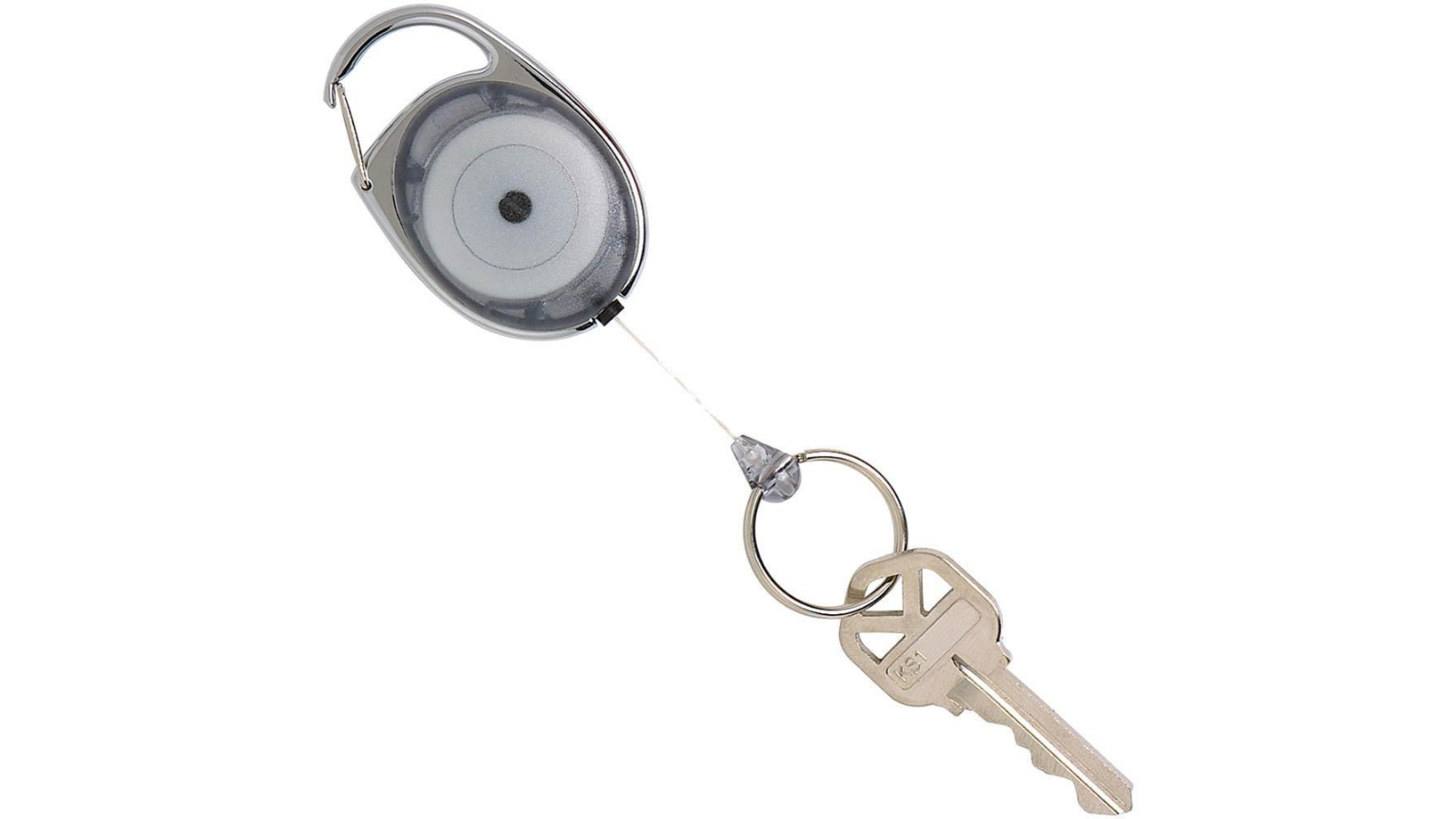 Rexel Charcoal Hangsell ID Snap Lock Retractable Keyholder