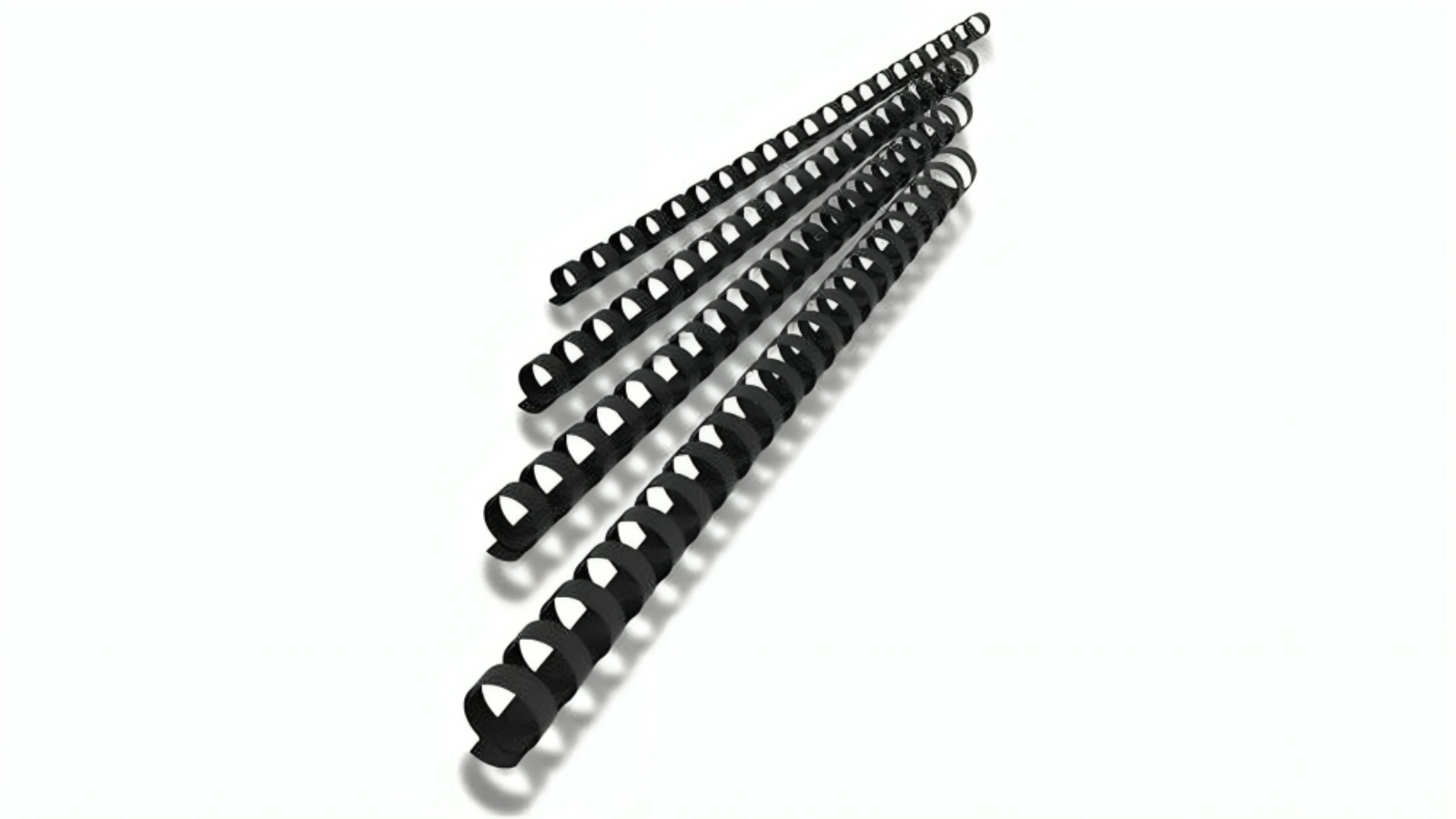 GBC Pack of 50 Round 21 Loop A4 Black Plastic Binding Comb