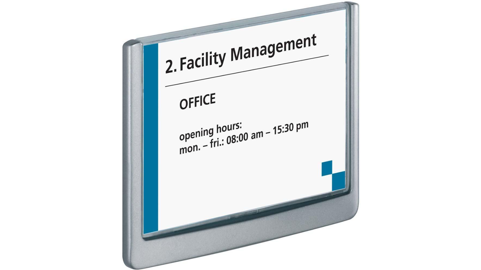 Durable 14.9 x 10.55cm Click Sign Plastic - Grey