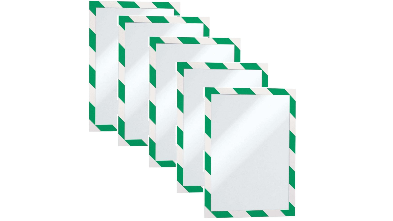 Durable Pack of 5 A4 Green/White Magnetic Security Frame