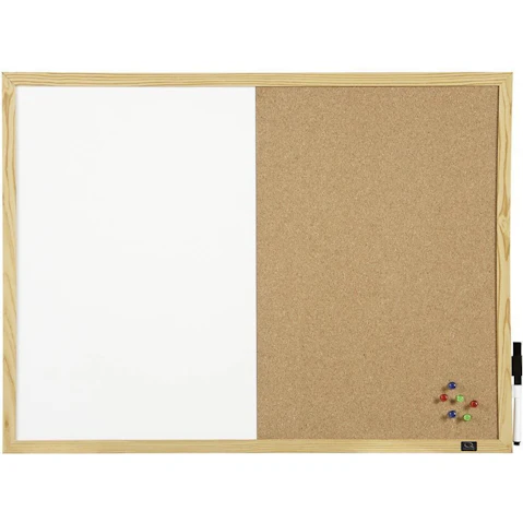 Quartet Pine Frame Combination Board - 90 x 60cm