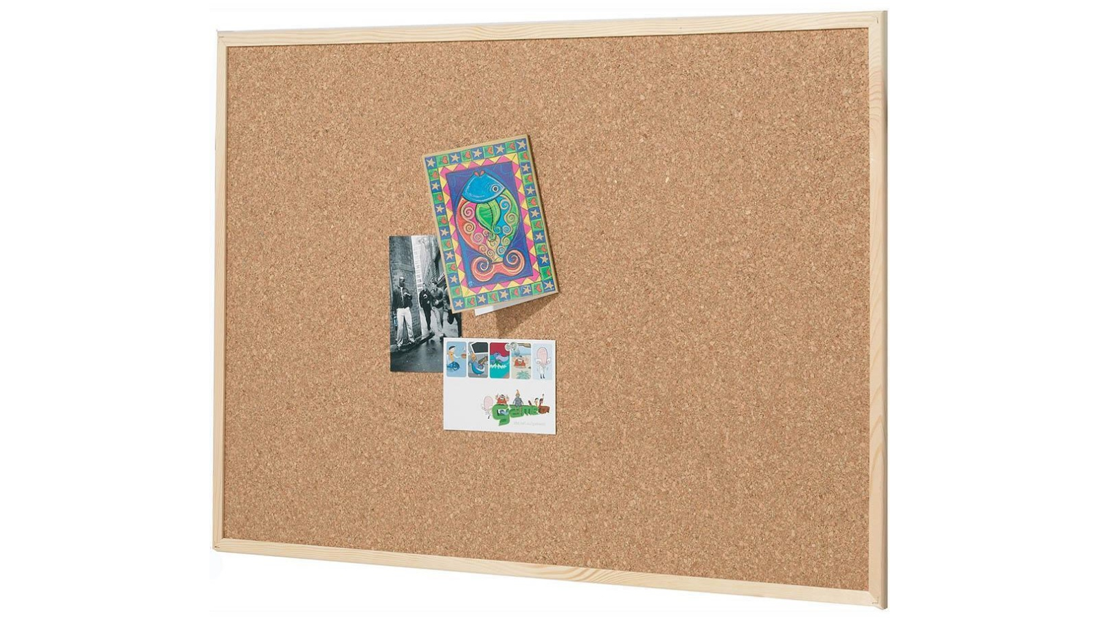 Quartet Economy Woodframe Cockboard Pin Board - 45 x 60cm
