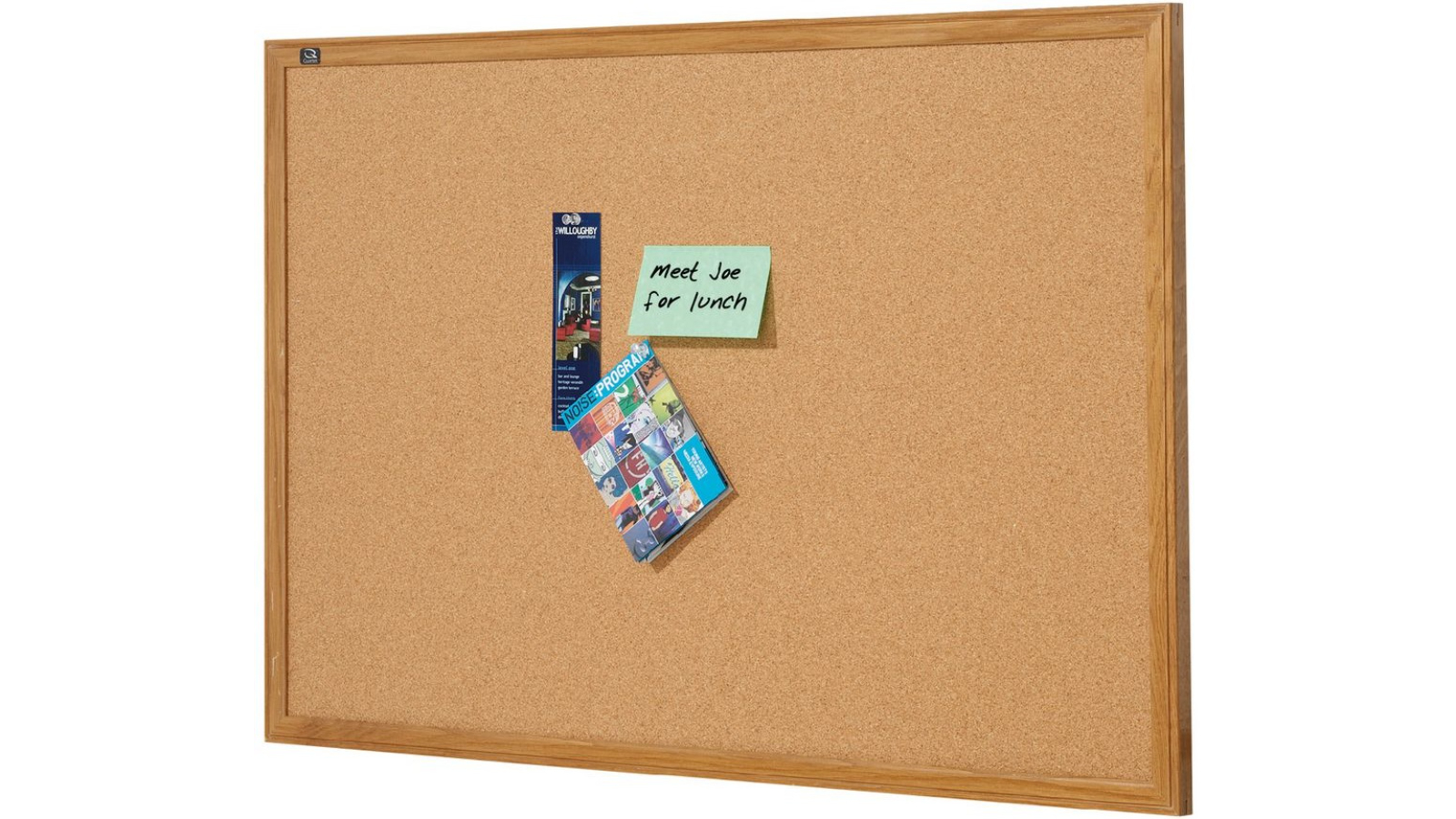 Quartet Oak Frame Corkboard Pin Board - 120 x 90cm