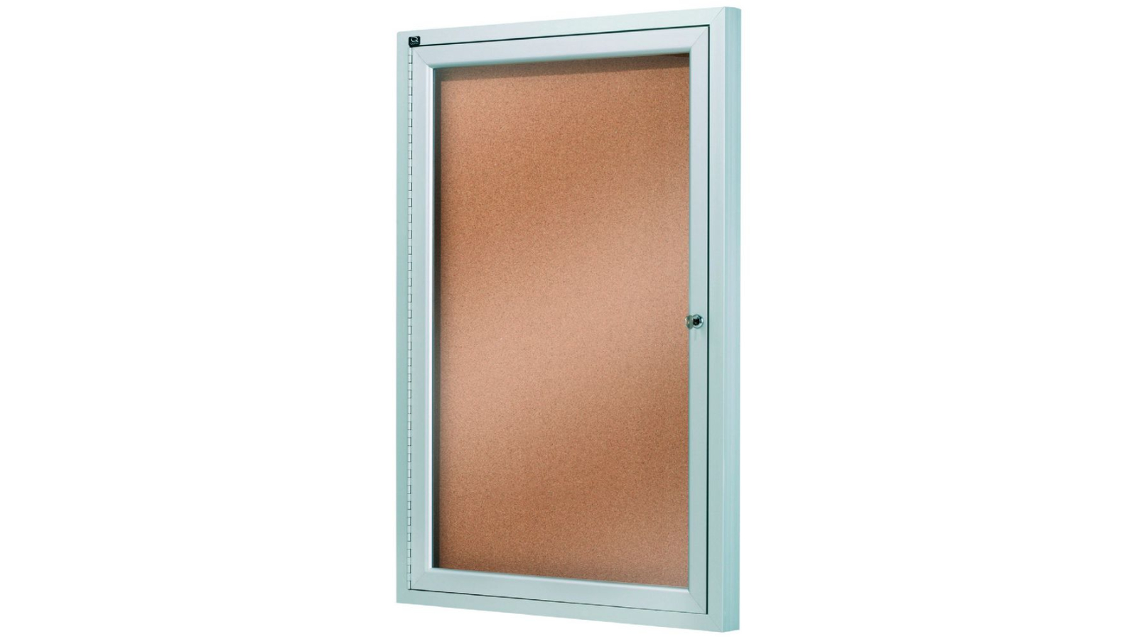 Quartet 1-Door Aluminium Frame Enclosed Corkboard Pin Board - 90 x 60cm