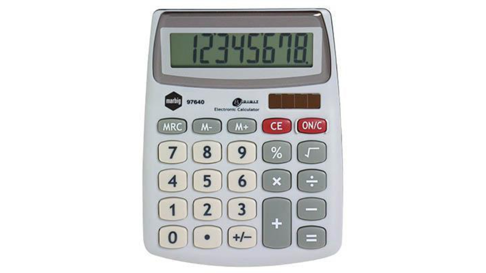 Marbig 8 Digit Desktop Compact Calculator - Silver