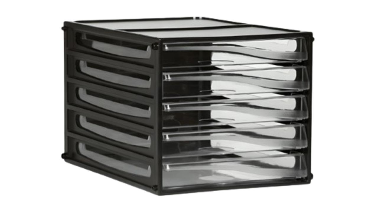 Esselte 5-Drawer A4 Black Frame Filing Desktop