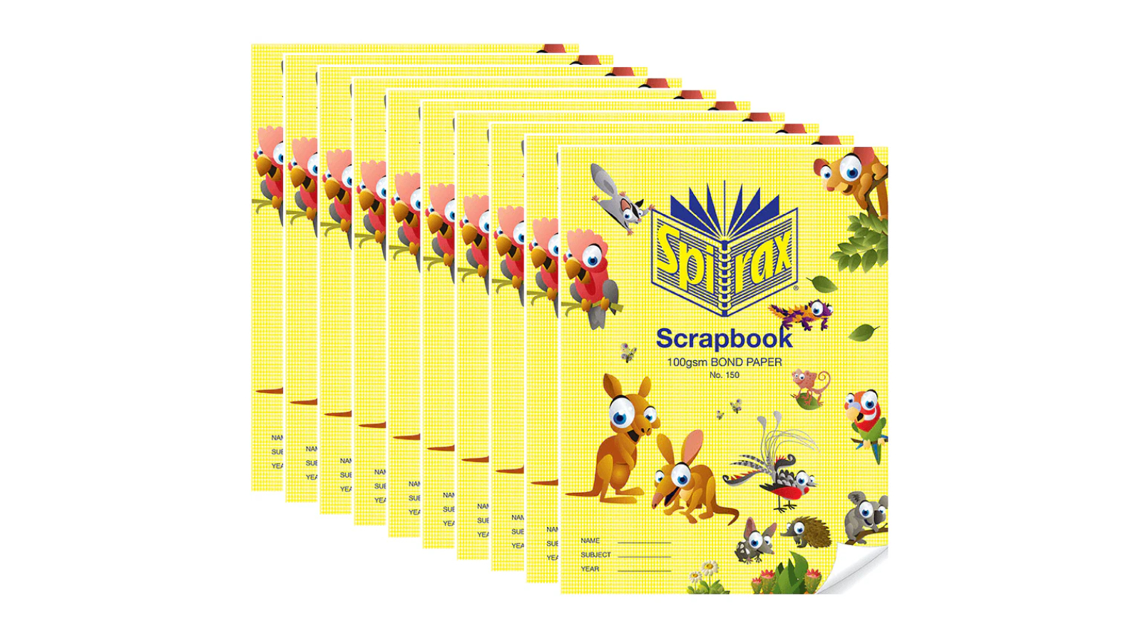 Spirax Pack of 10 150 Scrapbook 100gsm Bond Paper - 64 Page