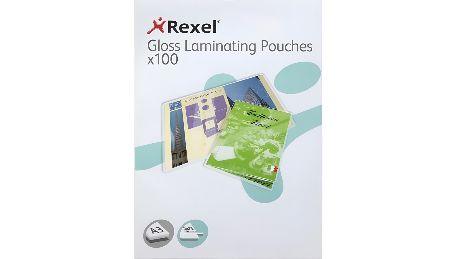 Rexel 75 Micron A3 Clear Laminating Pouch - Pack of 25