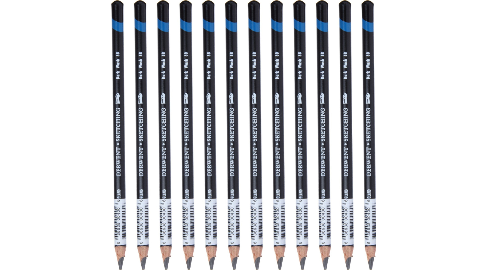 Derwent Pack of 12 Water-Soluble Sketching Pencil 8B