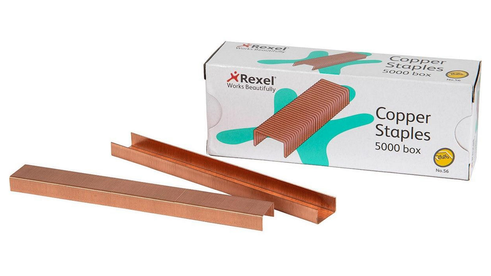 Rexel No.56 26/6 Pack Of 5000 Copper Staples Box