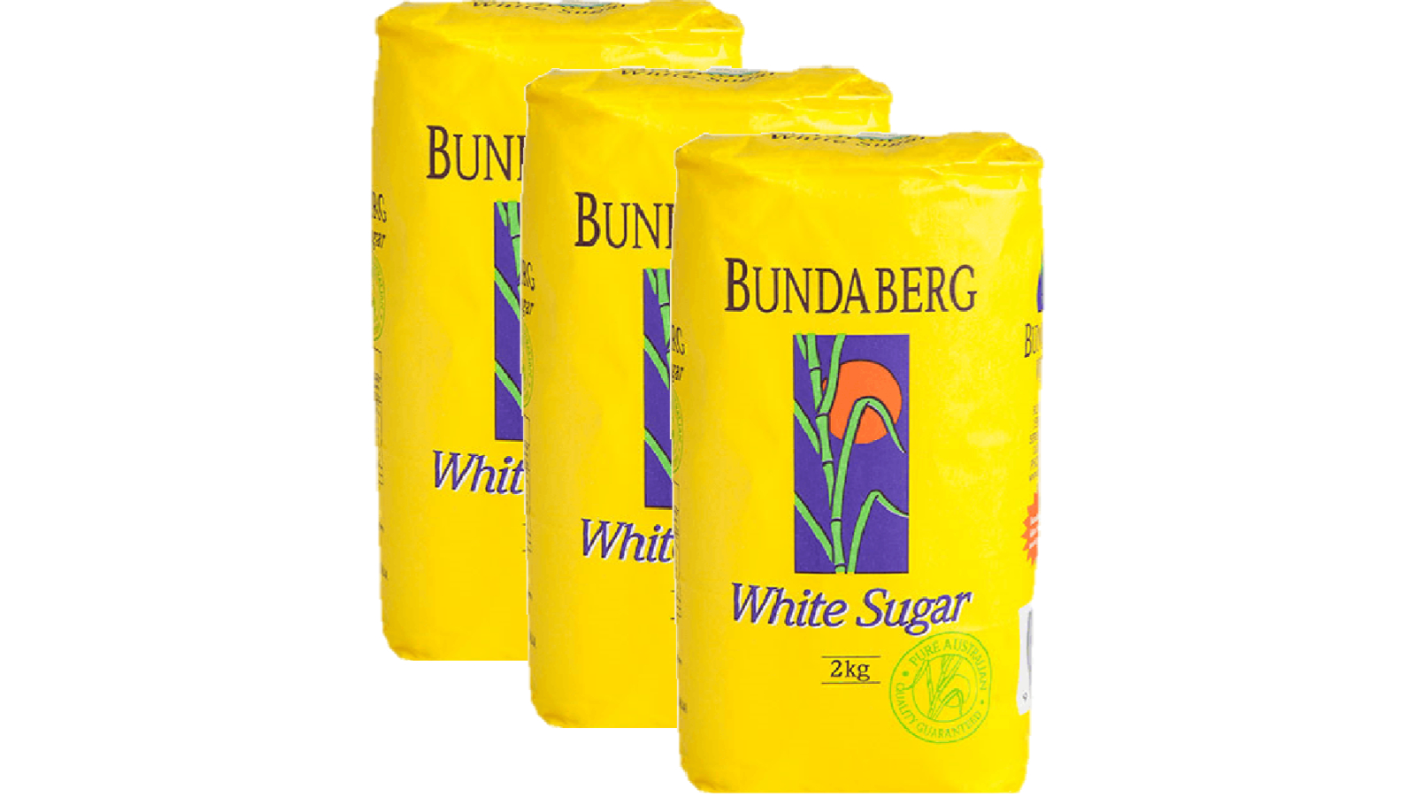 Bundaberg Tea/Coffee 2kg White Sugar Bag - Pack of 3