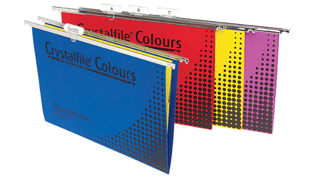 Crystalfile Pack of 25 Assorted Colours Foolscap Suspension File ...