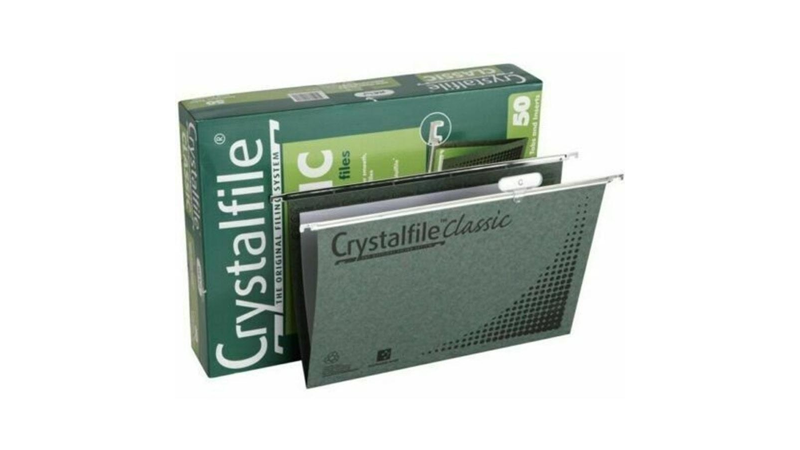 Crystalfile Suspension Files Foolscap Classic - Pack of 20
