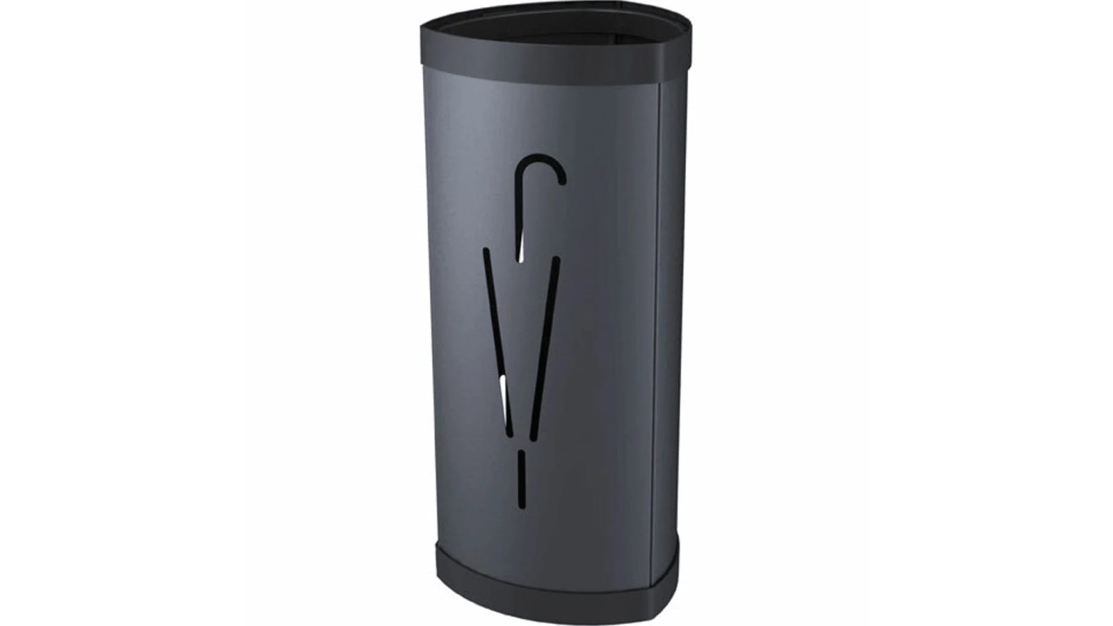 Alba Umbrella Stand Bin Lobby Reception - Steel Black