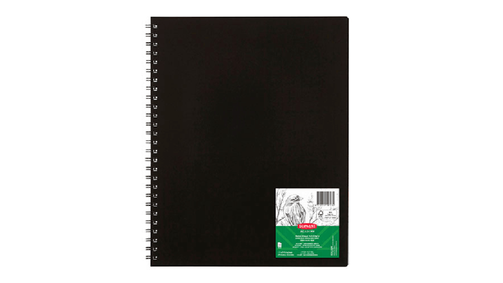 Derwent 11 x 14inch Black Portrait Academy Visual Art Diary - 120 Page