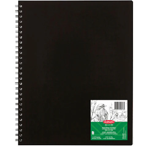 Derwent 11 x 14inch Black Portrait Academy Visual Art Diary - 120 Page