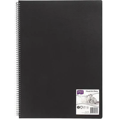 Derwent A3 Black Portrait Academy Visual Art Diary - 120 Page