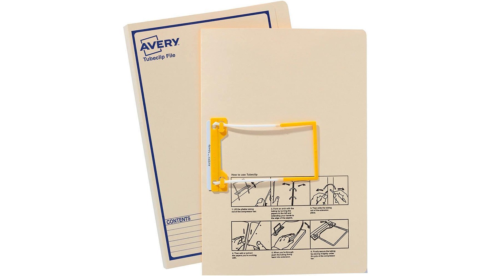 Avery 84525 Buff/Blue Print Tubeclip File Foolscap