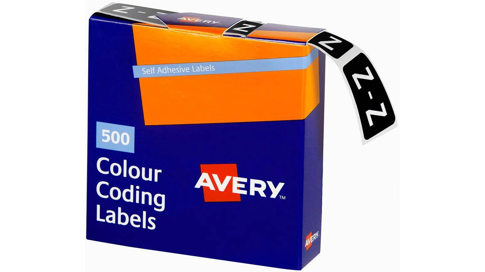Avery 43226 Pack of 500 2.5 x 3.8cm Z Side Tab Colour Coding Label - Grey