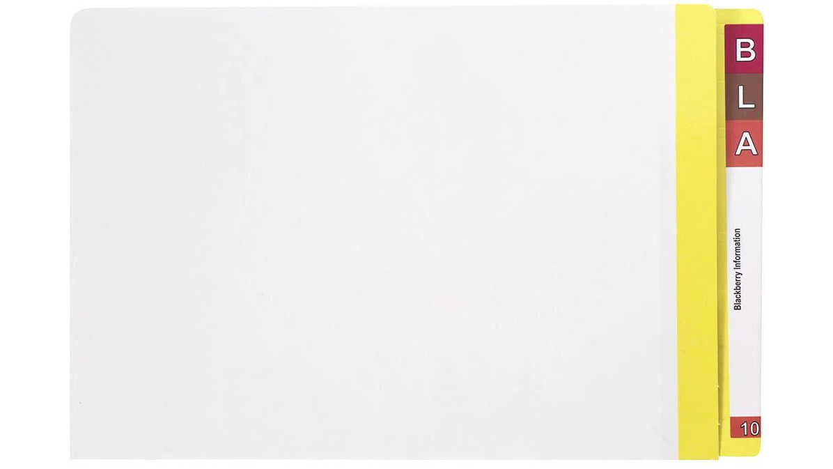 Avery 42540 Box of 100 White Lateral File with Yellow Mylar Tab ...