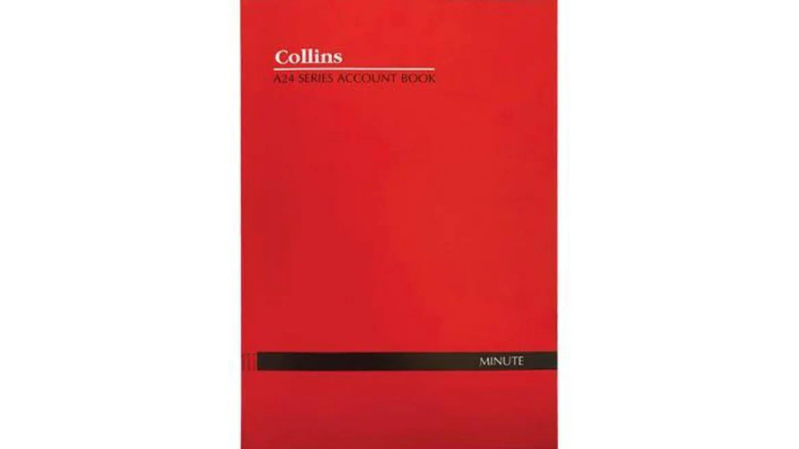 Collins-Debden A24 A4 24 Leaf Stapled Rule Series Account Book Minute - Red