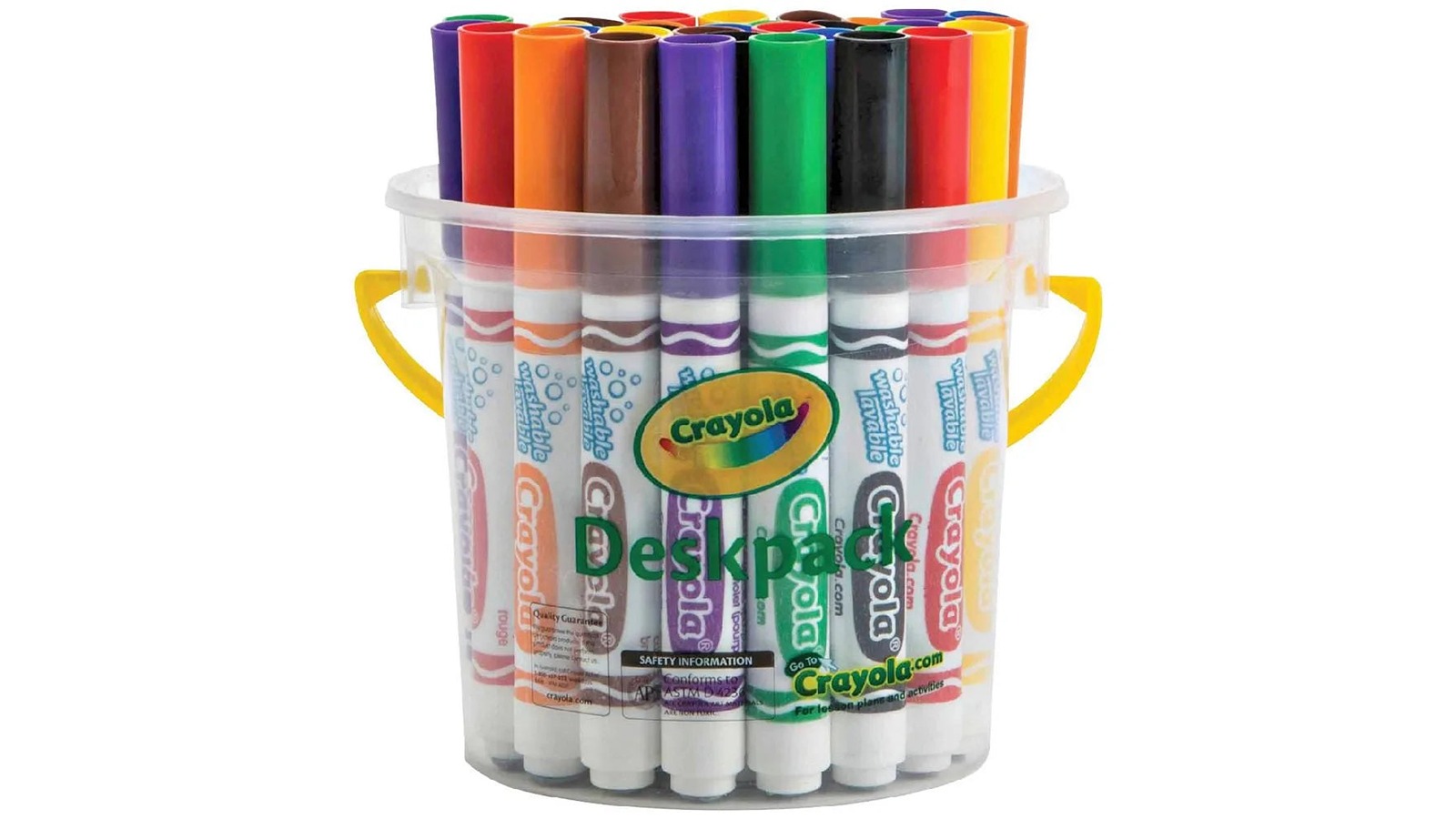 Crayola Pack of 32 Classic Assorted Colour Washable Marker Tub Class
