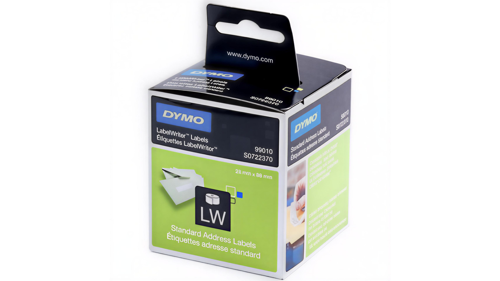 Dymo 2 Roll 130 White LW Address Label - 8.9 x 2.8cm