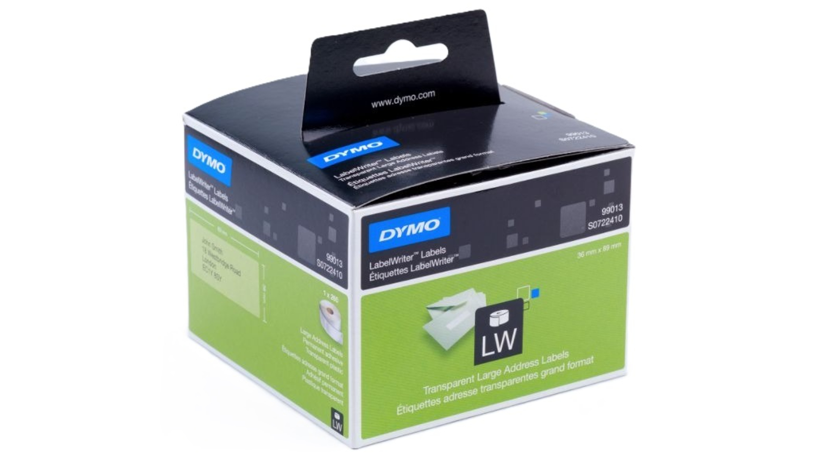 Dymo 260 Clear LW Address Label Roll - 8.9 x 3.6cm