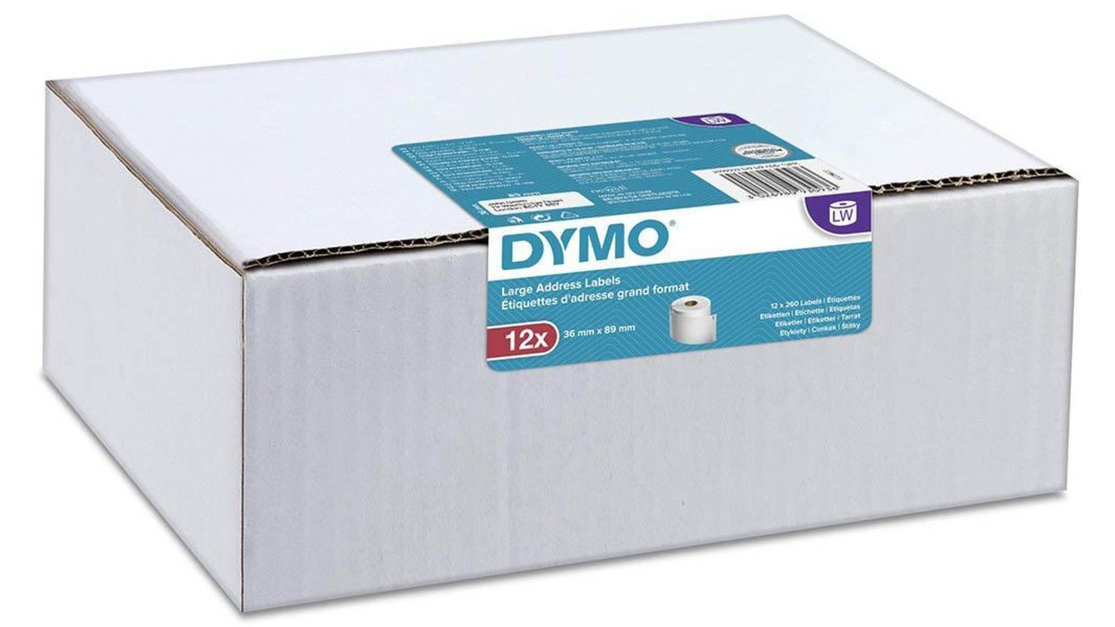 Dymo Set of 12 White LW Address Label
