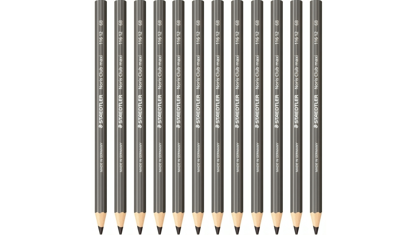 Staedtler Box of 12 Noris Club Maxi Learner 6B Graphite Pencil | Harvey ...
