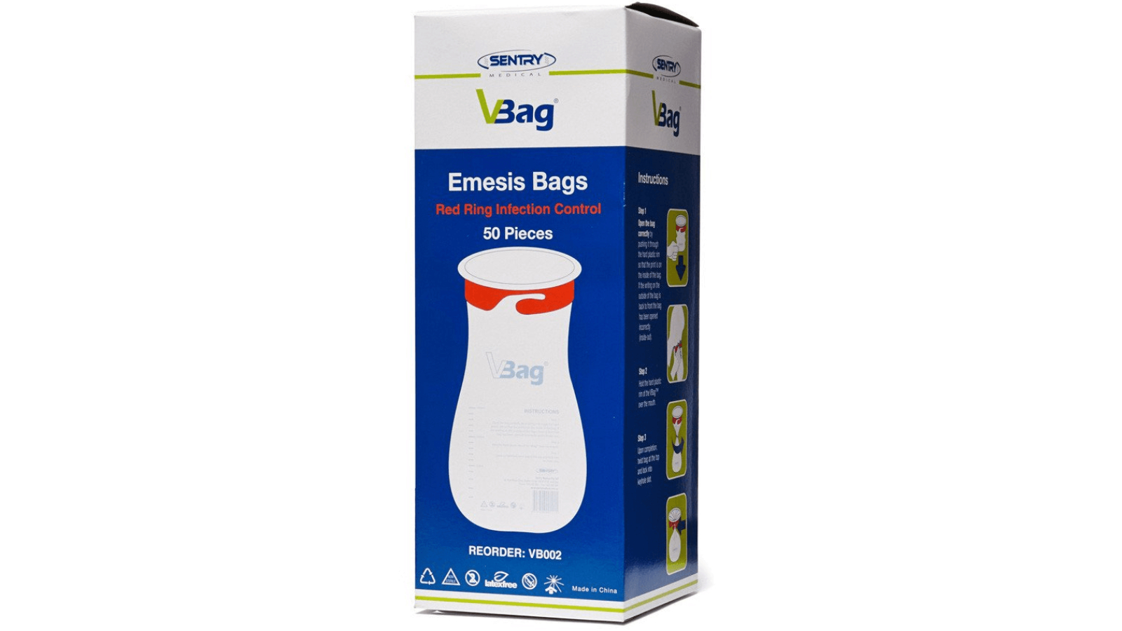 Trafalgar Pack of 50 Sentry Medical Vomit Bag