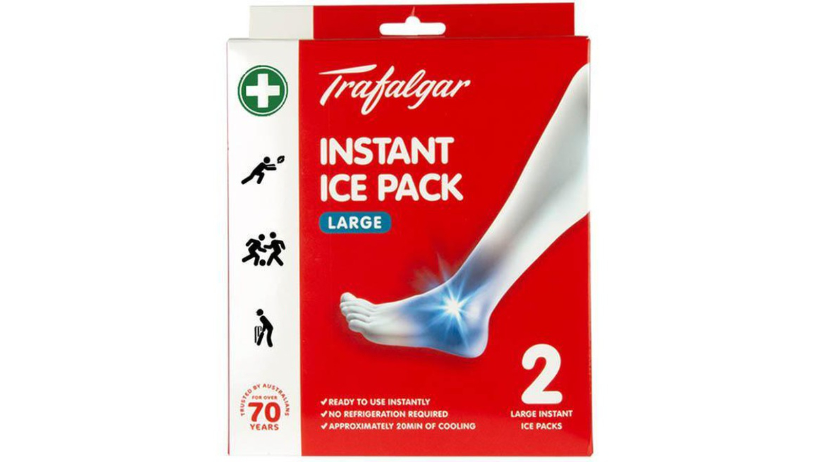 Trafalgar Pack of 2 Instant Cold Ice Pack - Large