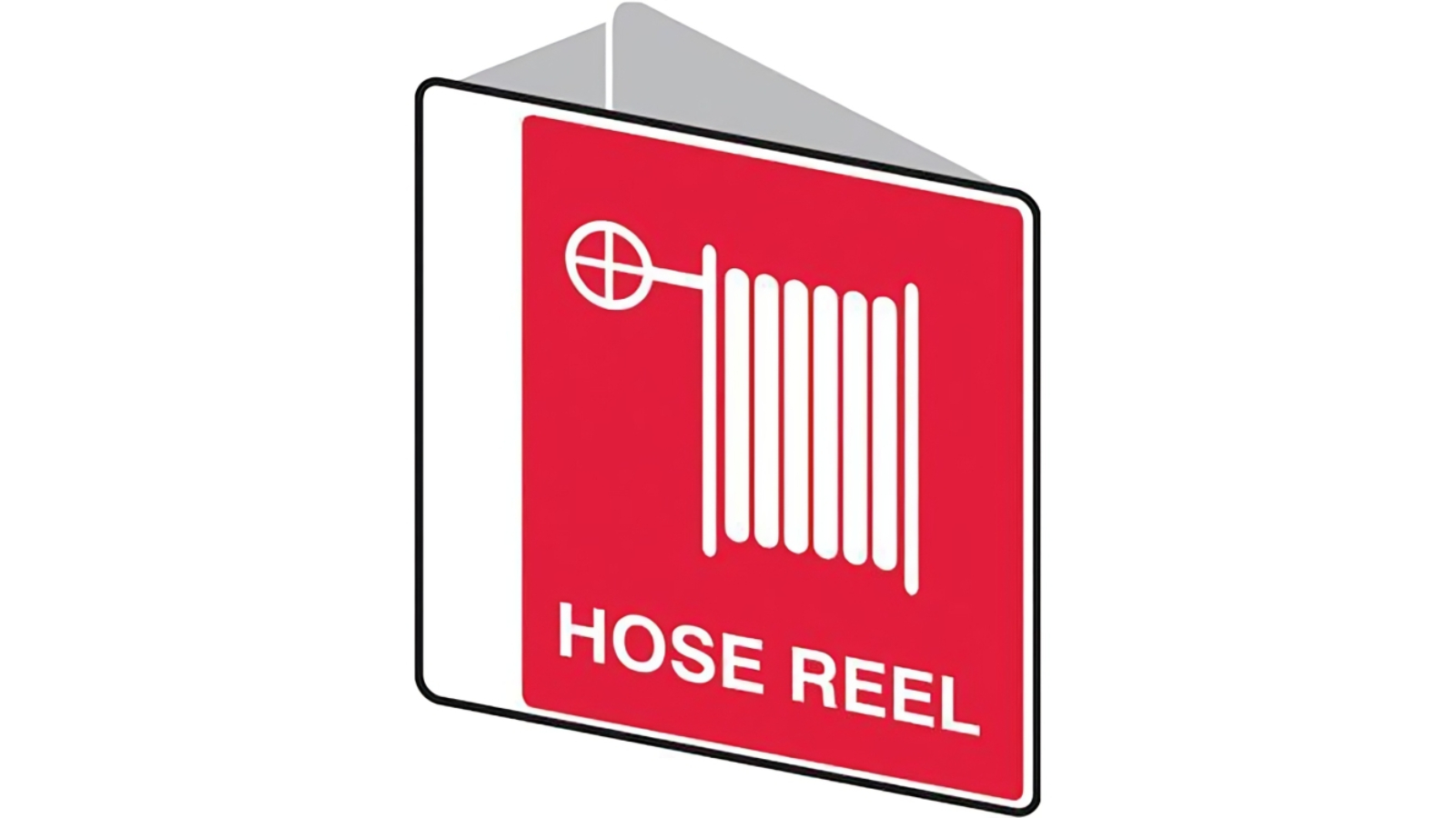 Trafalgar Double Sided Fire Sign Hose Reel - 22.5 x 22.5cm