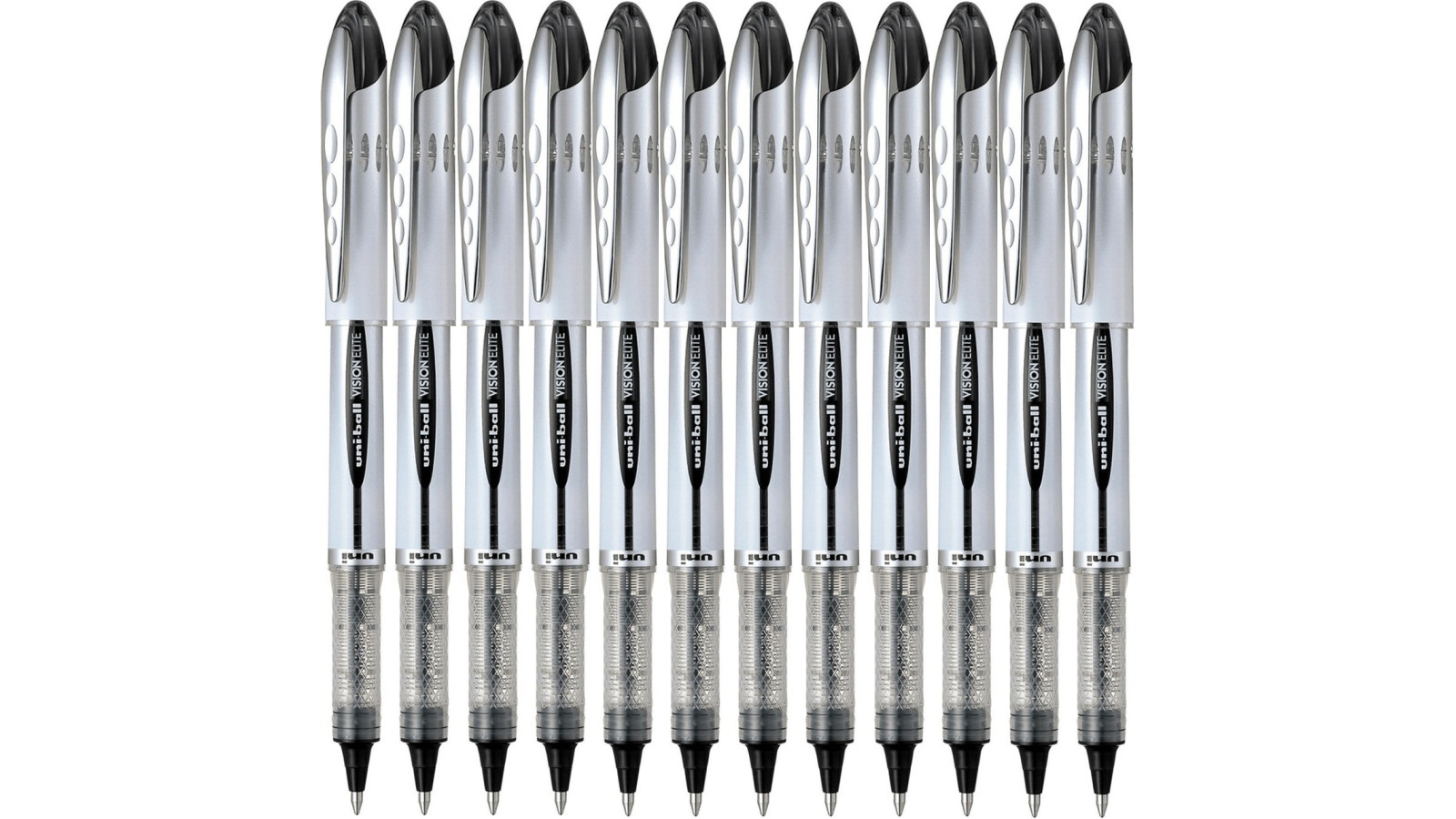 Ub200 Uni-Ball UB200 Vision Elite Box of 12 Fine 0.8mm Rollerball Pen - Black ...