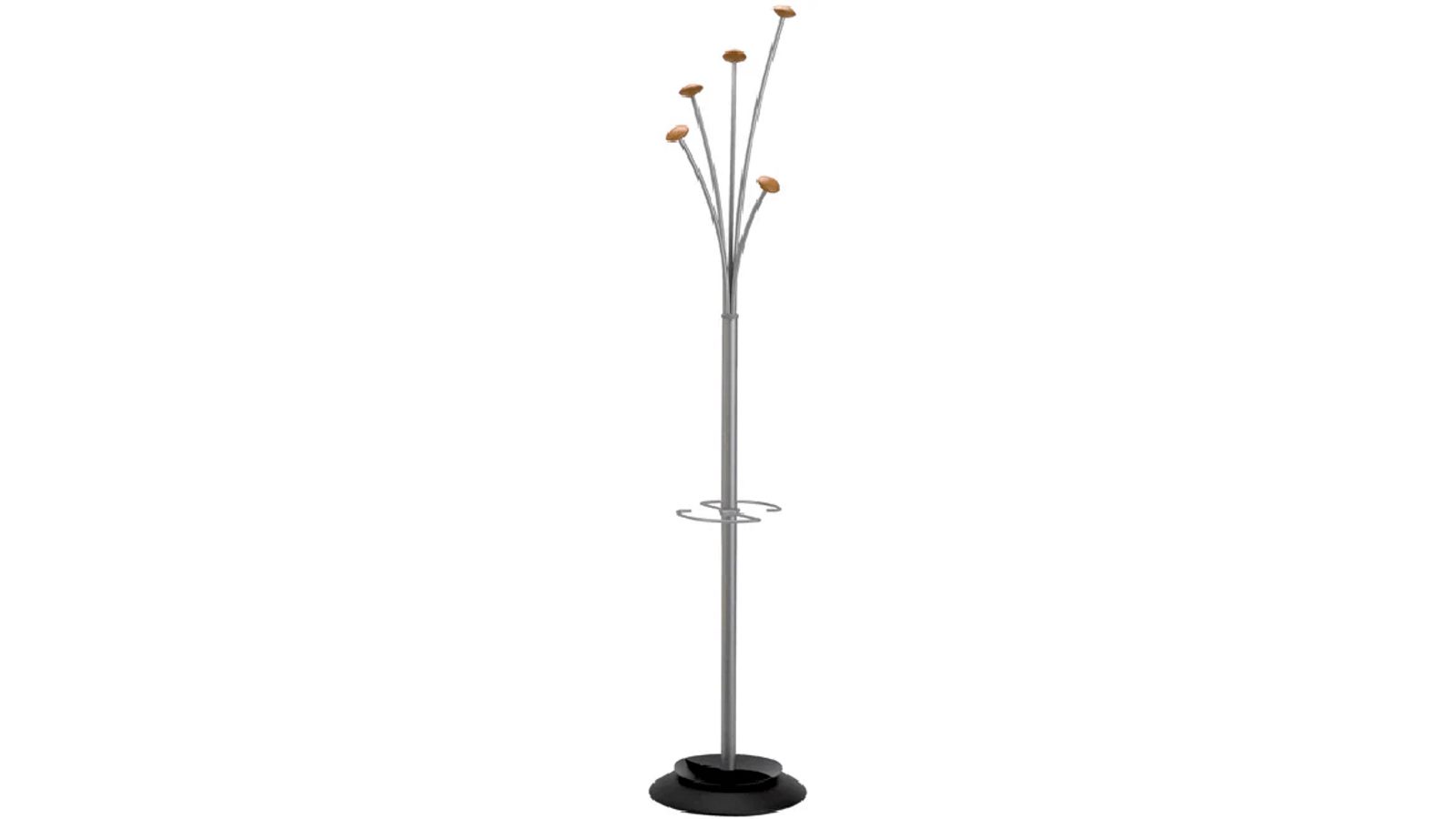 Alba Festival Coat Rack - Metallic Grey/Wood	
