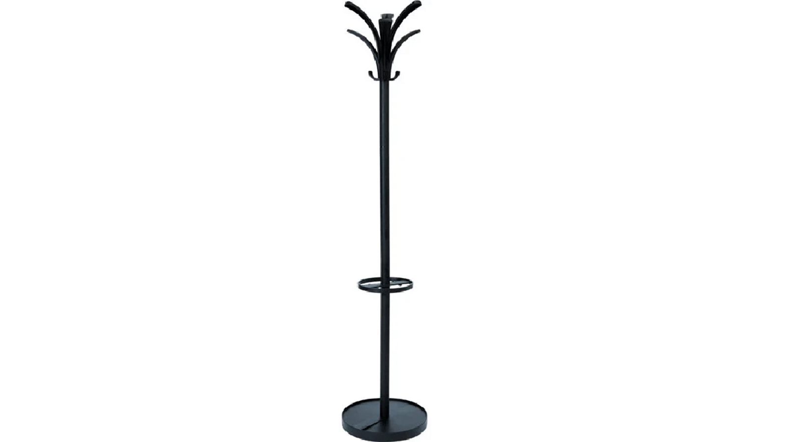 Alba 1750x350x350mm Brio Coat Rack for Jackets Hats Caps Umbrellas - Black