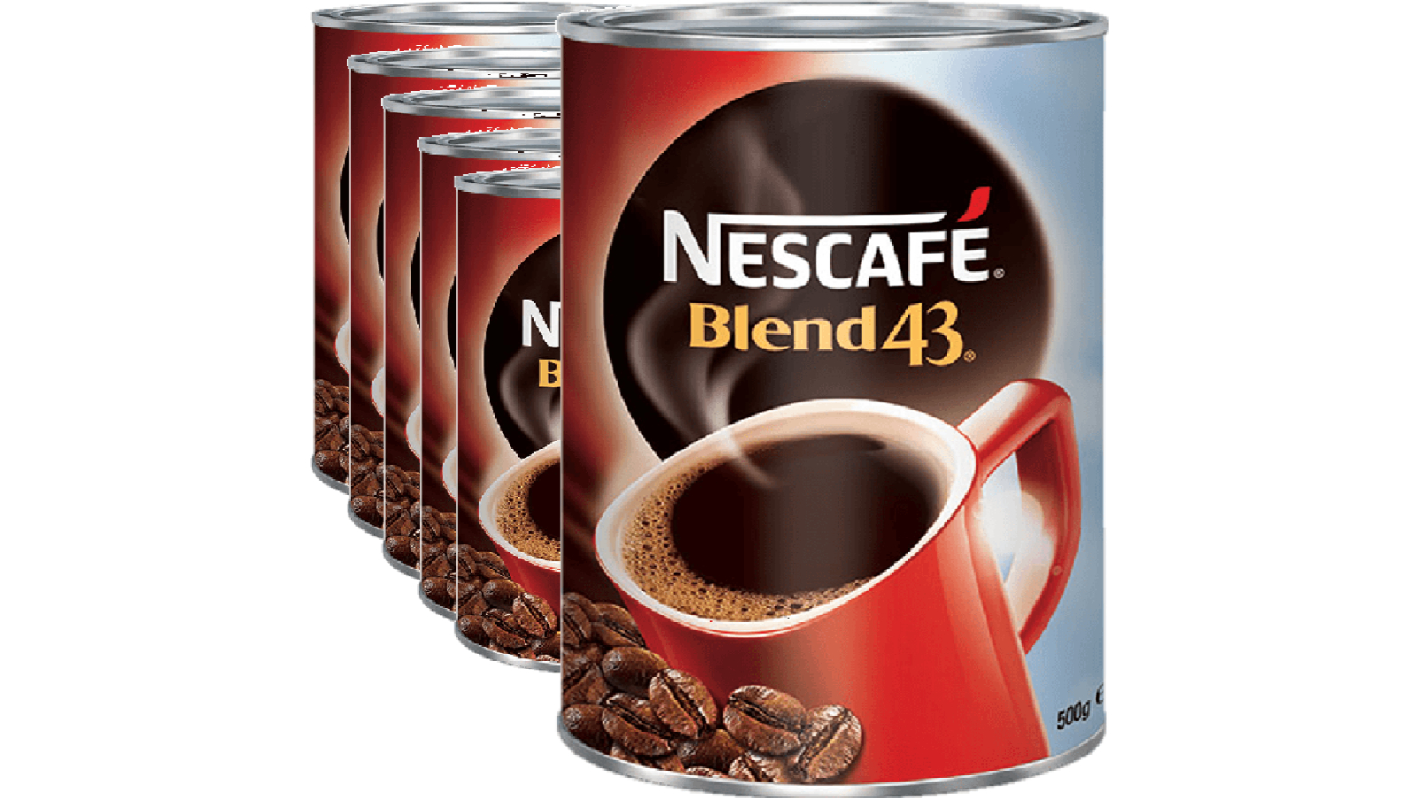 Nescafe Blend 43 Instant Coffee 500g Can - Pack of 6
