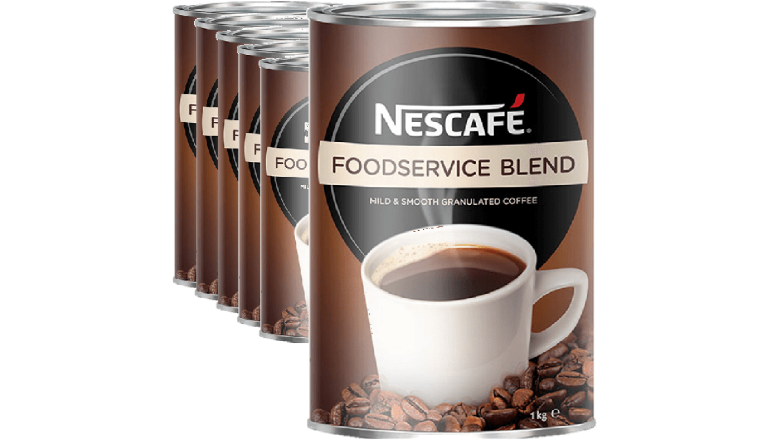 Nescafe Foodservice Blend Granulated Instant Cofee 1kg Tin - Pack of 6