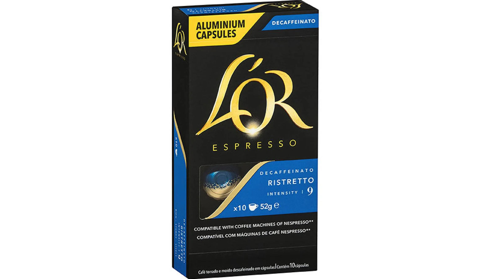 L'Or Espresso Coffee Pods Ristretto Decaf - Box of 100