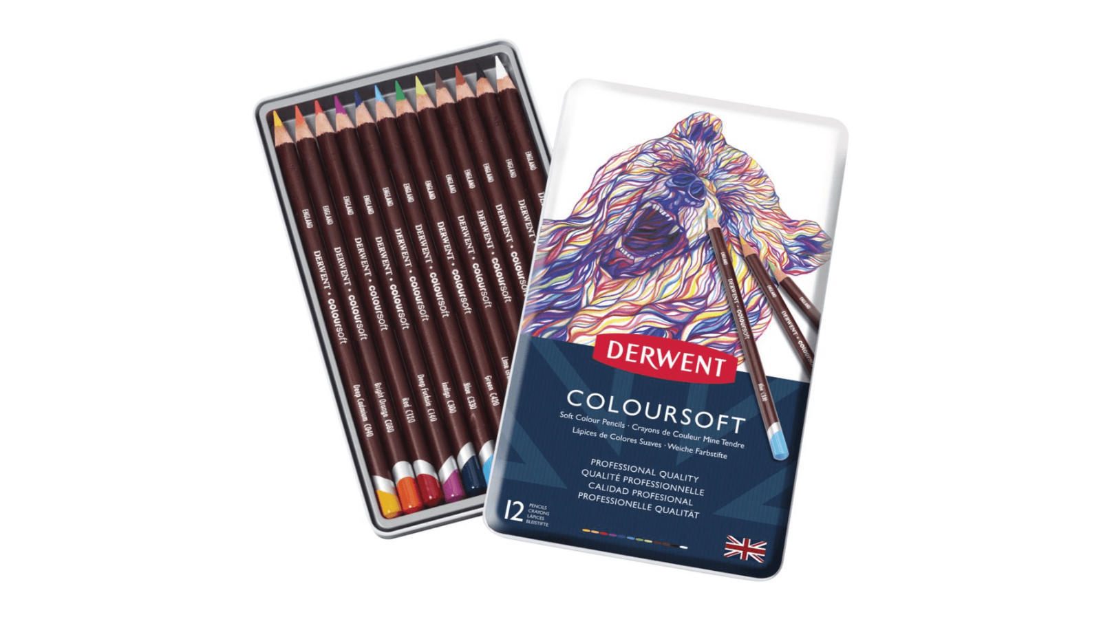 Derwent Pack of 12 Assorted Coloursoft Pencil