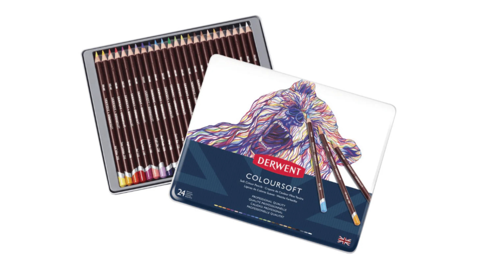 Derwent 24 Assorted Coloursoft Pencil