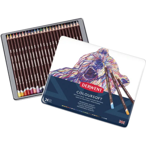 Derwent 24 Assorted Coloursoft Pencil